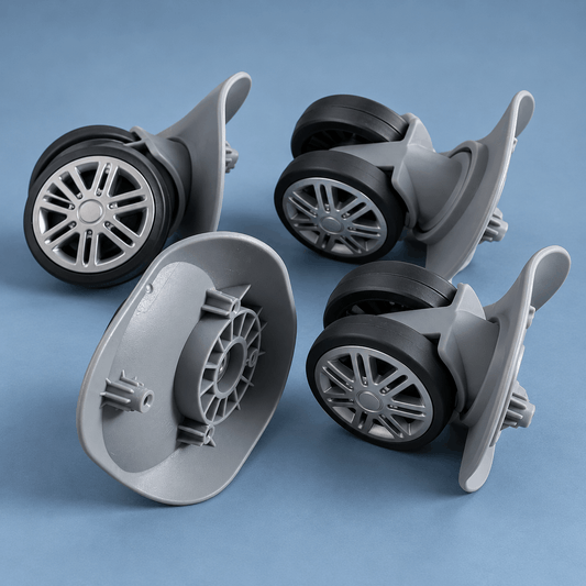 Premium Luggage Wheel Replacement with Protective Housing