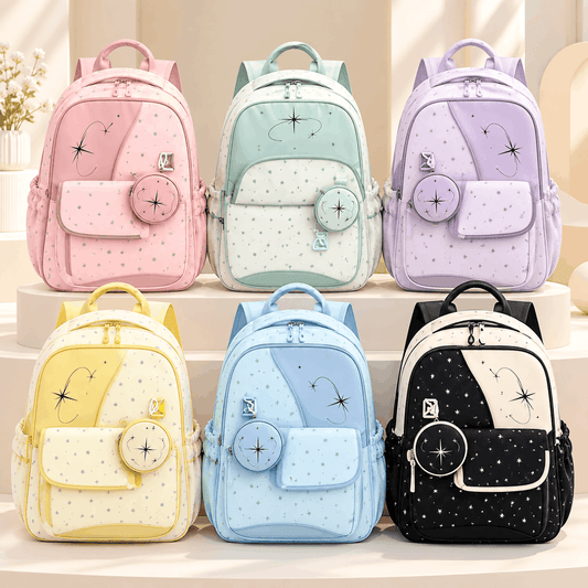 Dreamy Star Print School Backpack