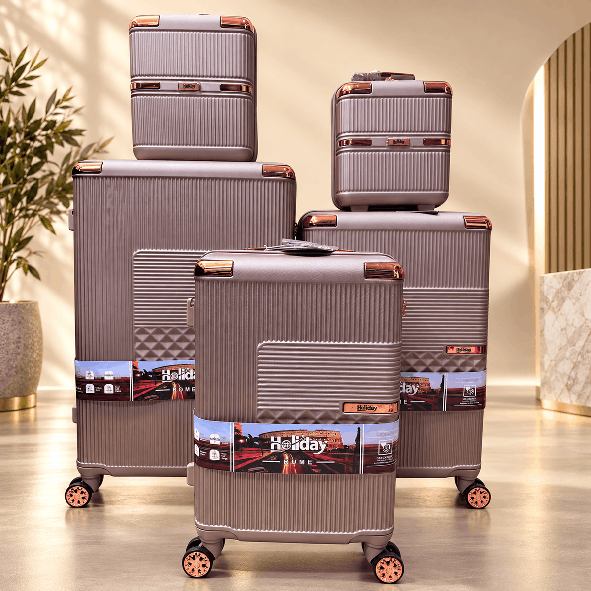 Rome Premium Hard-Shell Trolley Set