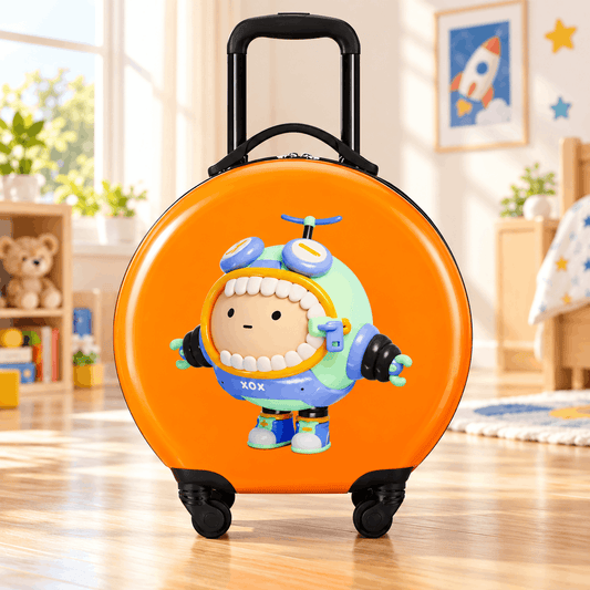 Kids Space Explorer Printed Hard-Shell Trolley Bag