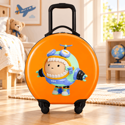 Kids Space Explorer Printed Hard-Shell Trolley Bag