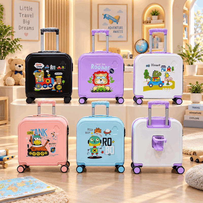 Kids Fun Print Hard-Shell Trolley Bag