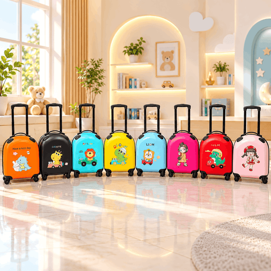 Kids Fun Character Printed Hard-Shell Trolley Bag