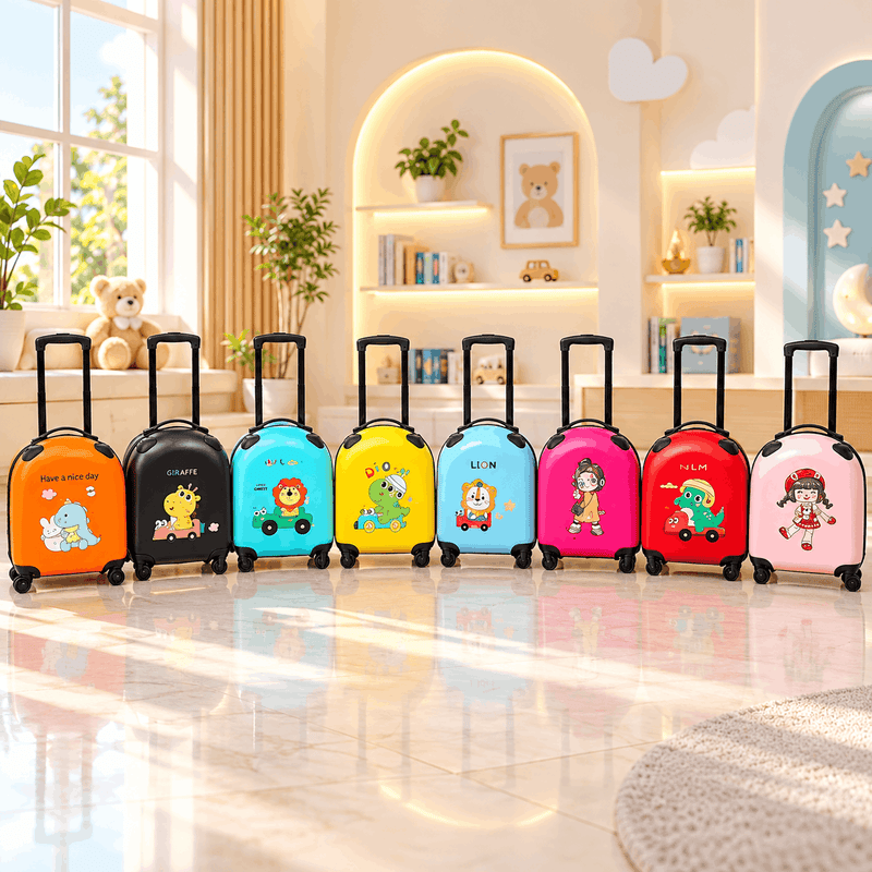 Kids Fun Character Printed Hard-Shell Trolley Bag