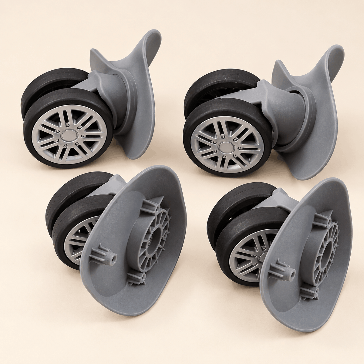 Premium Luggage Wheel Replacement with Protective Housing