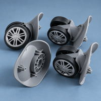 Premium Luggage Wheel Replacement with Protective Housing