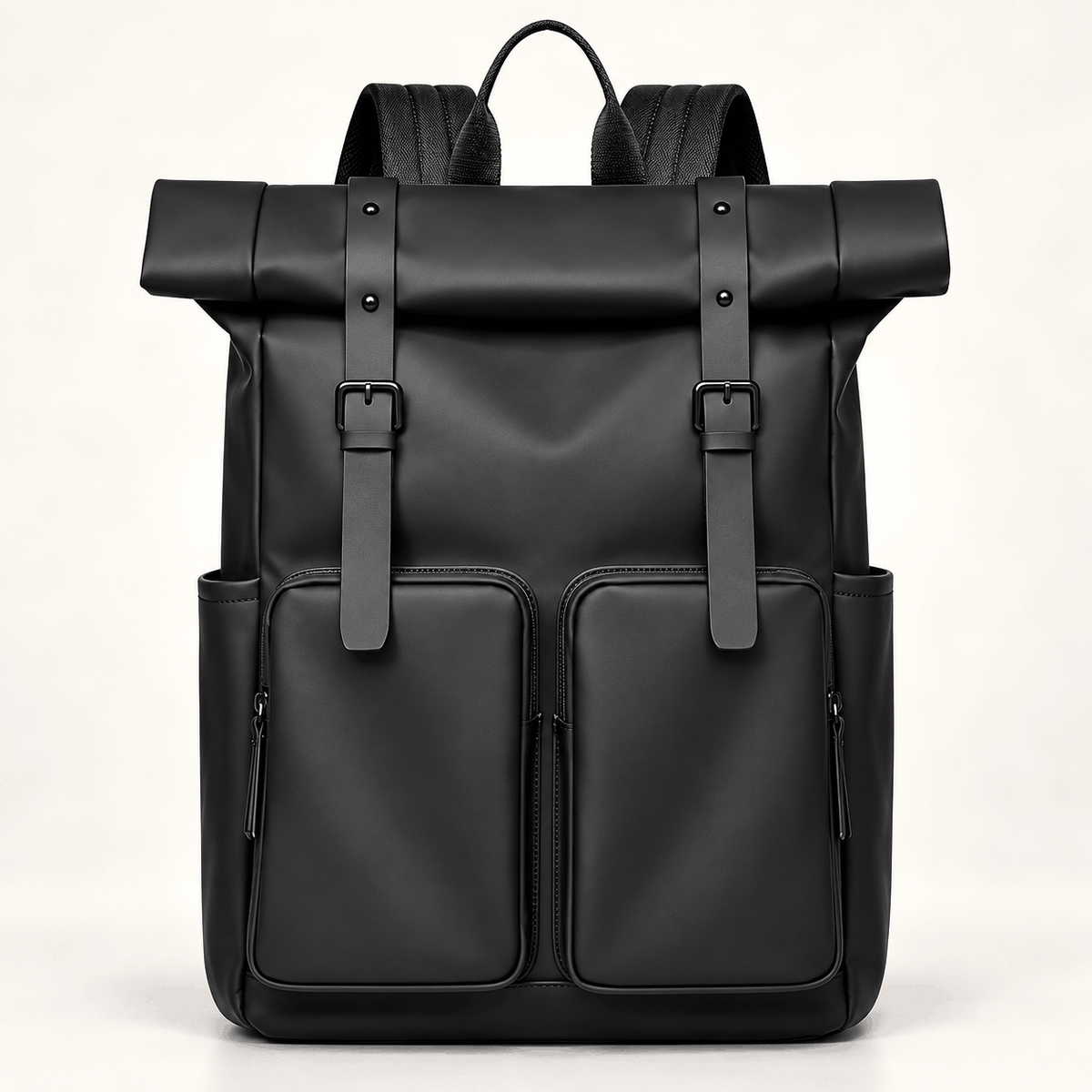 Premium Roll-Top Double Pocket Backpack