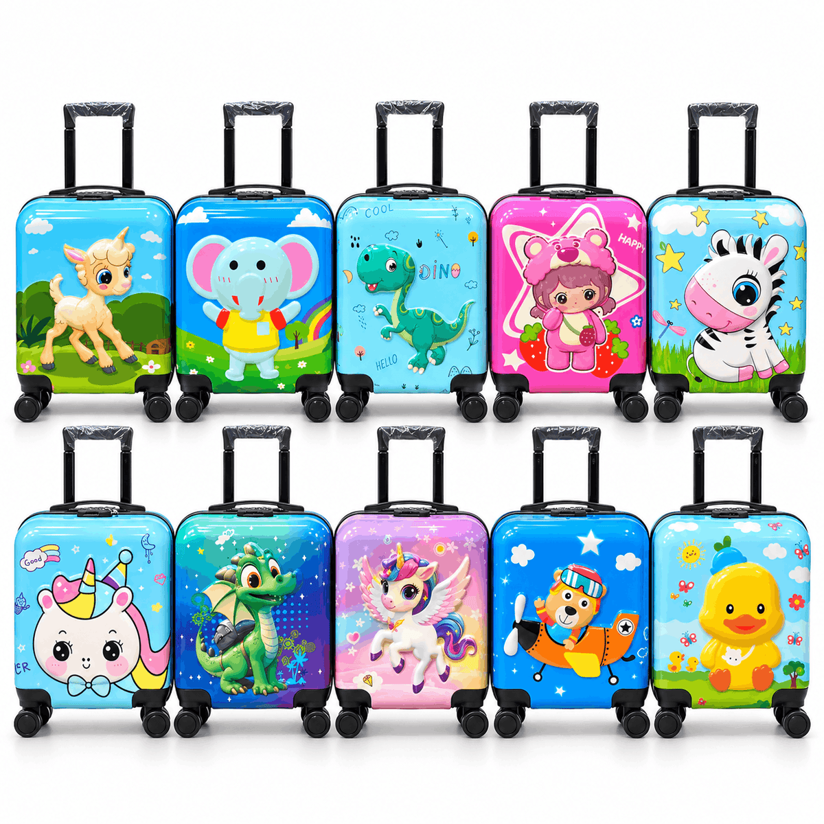 Cartoon Printed Trolley Suitcase
