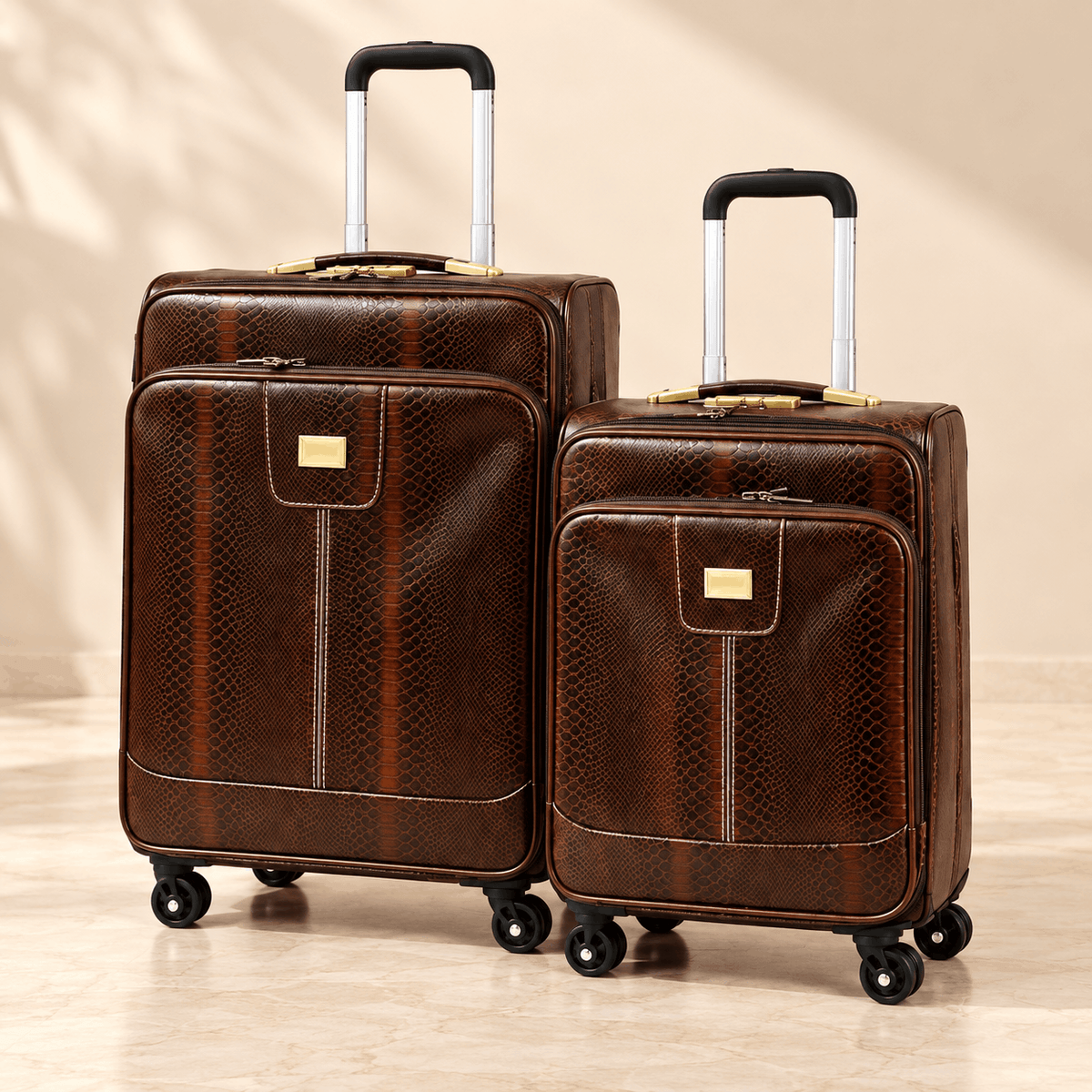 Holiday PU1055 Premium 2-Piece Trolley Luggage Set