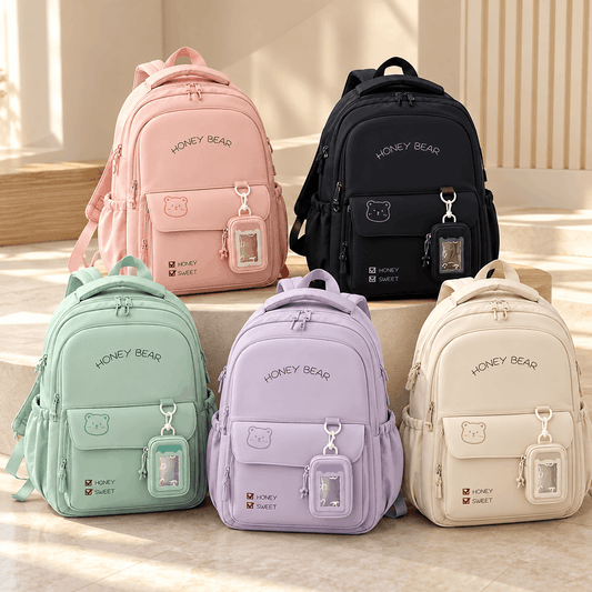 Honey Bear Multi-Color School Backpack