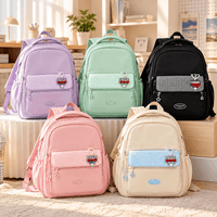 Premium Gingham Pocket School Backpack