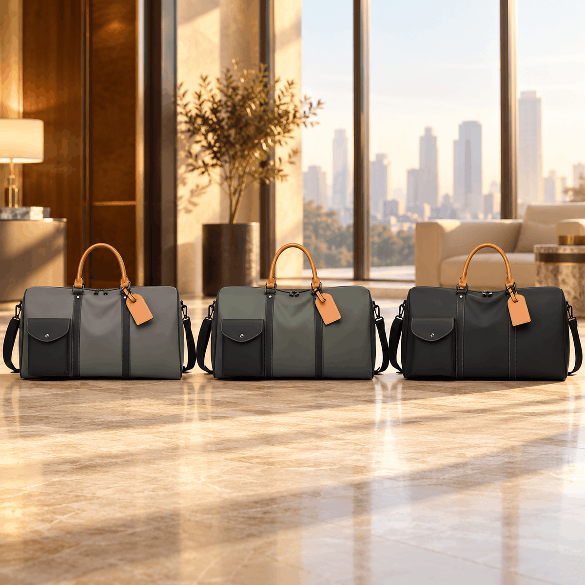 Premium Structured Travel Duffel Bag