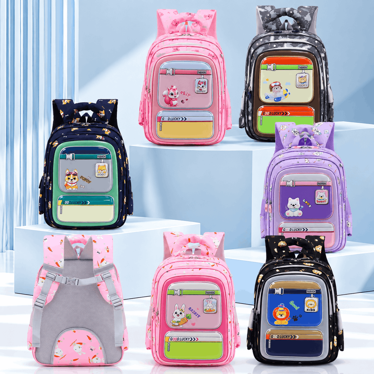 Kids Fashion Multi-Compartment Backpack