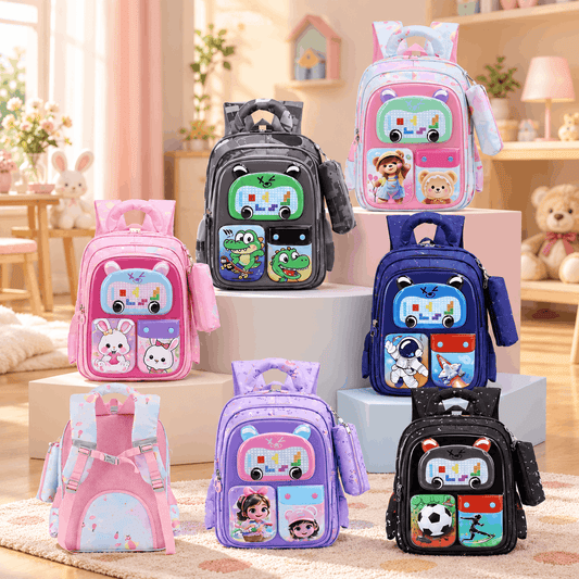 Kids Fashion Multi-Compartment Backpack